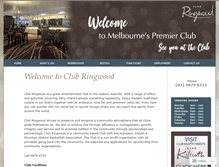 Tablet Screenshot of clubringwood.com.au